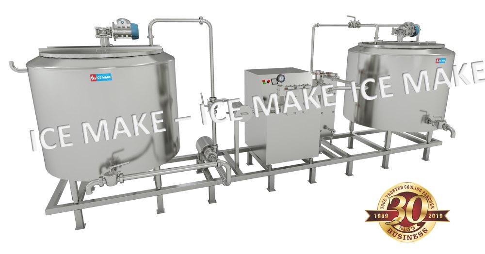 Stainless Steel Ice Cream Plant, Capacity: 100 To 2000 Lph