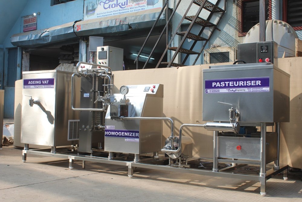 Ice cream Milk Processing Plant, Capacity: 100L