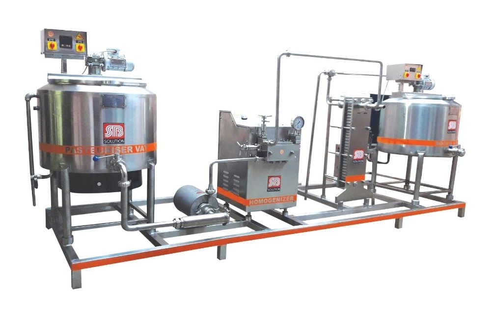 SB Solution Mini Ice Cream Mix Plant, Capacity: 100 Lts To 1000lts