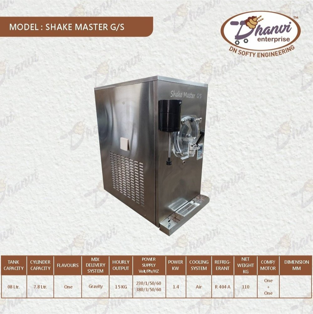 Milk Shak Making Machine, 11 - 25 Litre, Capacity: 15 kg/Hr