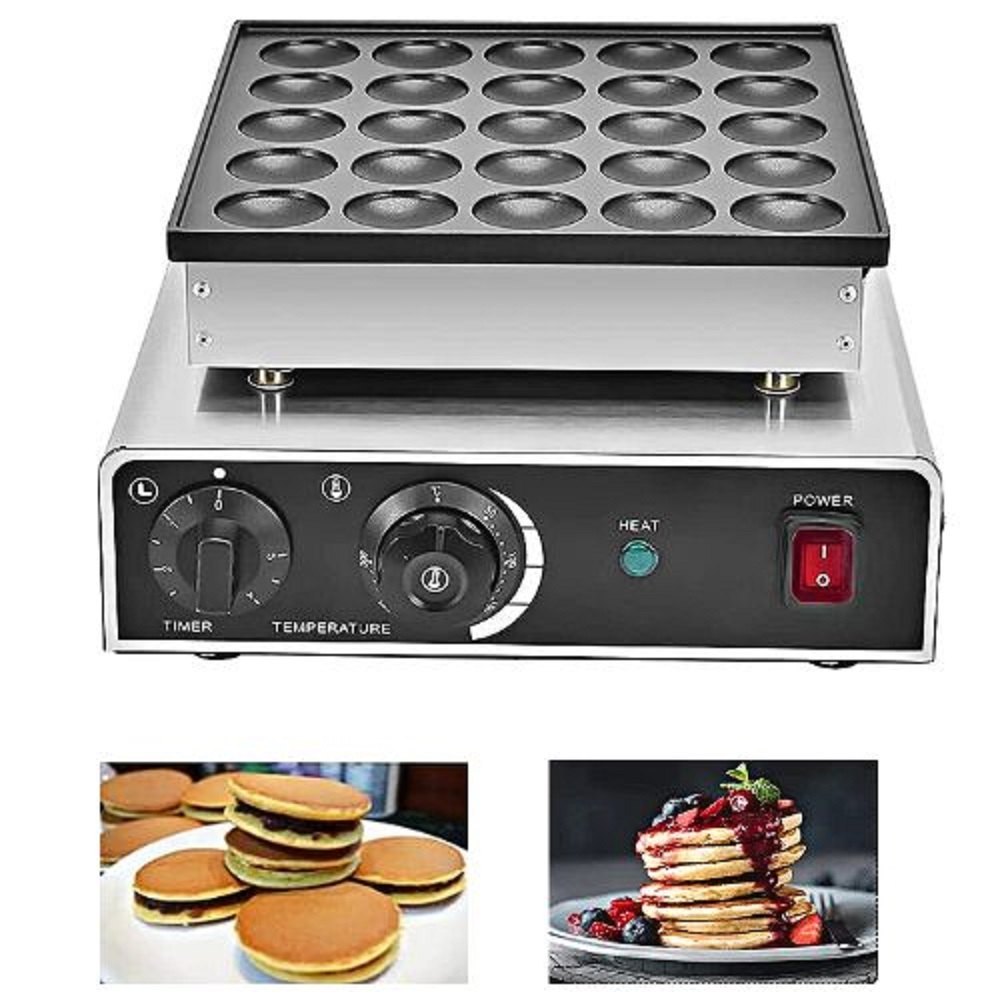 Stainless Steel(SS) Semi-Automatic Mini Pan Cake Maker Machine Size 1.9 Inch One Piece 2000 w For Bakery