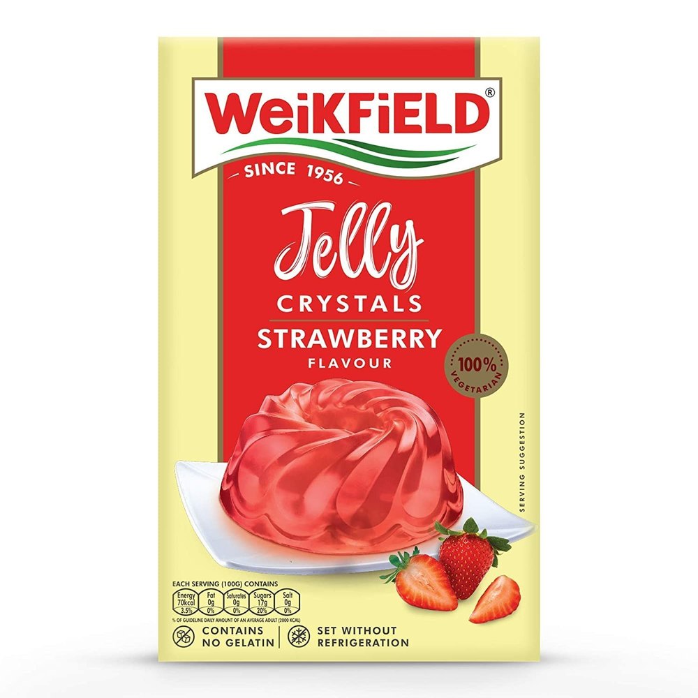Soft Red Weikfield Strawberry Jelly, Packaging Type: Box, Packaging Size: 90 G
