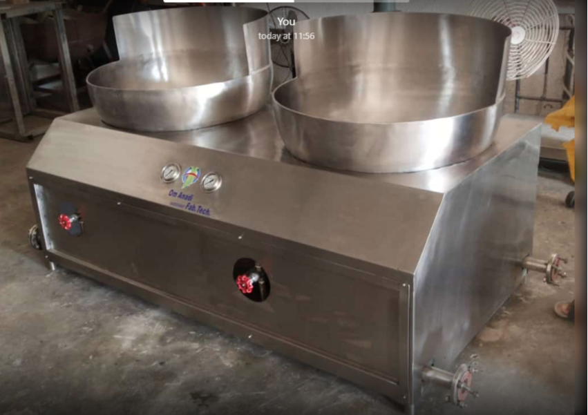 Stainless Steel 300 kg Steam Kadai