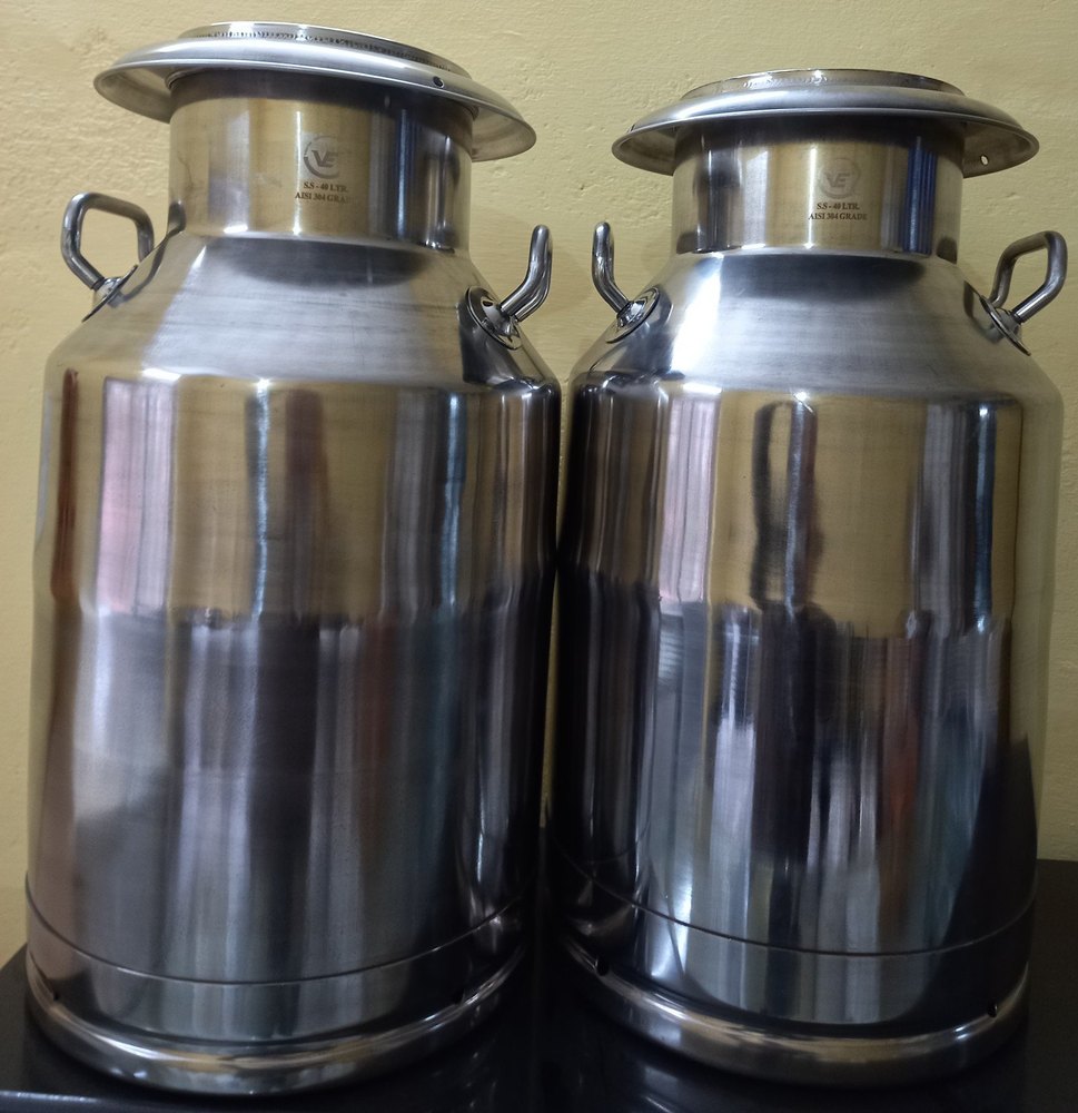 Stainless Steel 304 Grade 40 Litre Milk Can