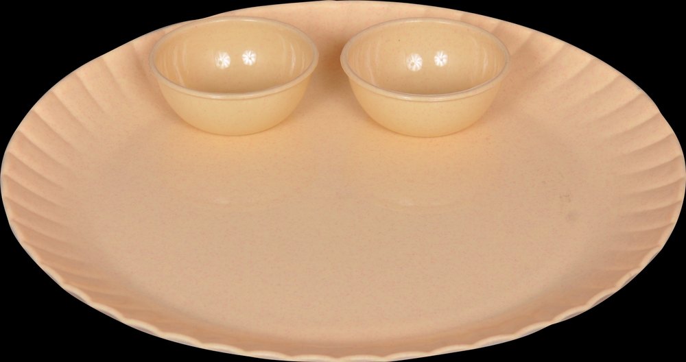 Shivdhara Cream Plastic Dinner Plate Set, Size: 13 Inch