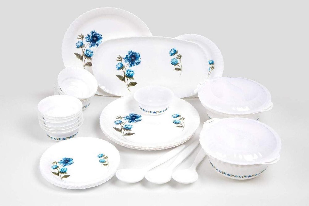 Qualityzone Multicolor 32Pcs Plastic Dinner Set, For Home, Hotel, Set Contains: 1