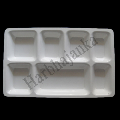 White Acrylic 7 Portion Tray