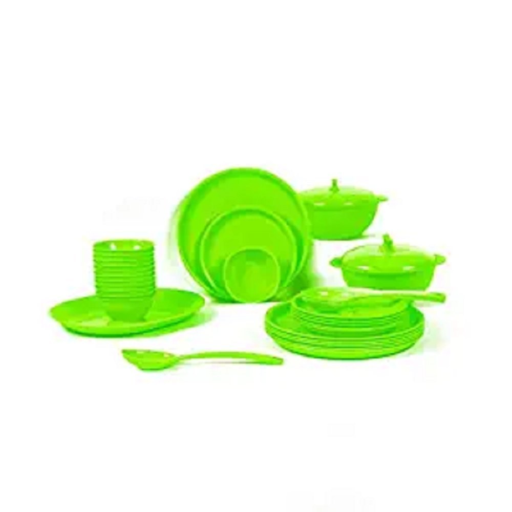 Plastic Gluman Round Polypropylene Microwave Safe Dinner Set , 32 Pcs, For Home