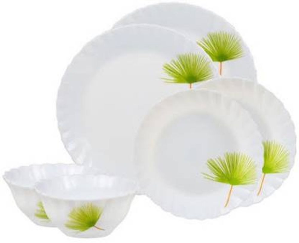 White Dinnerware Sets, For Home, 19Piece