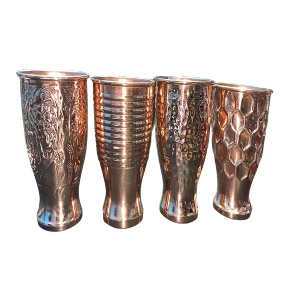 Brown Hammered Copper Glass Set, For Home, Capacity: 1 Liter
