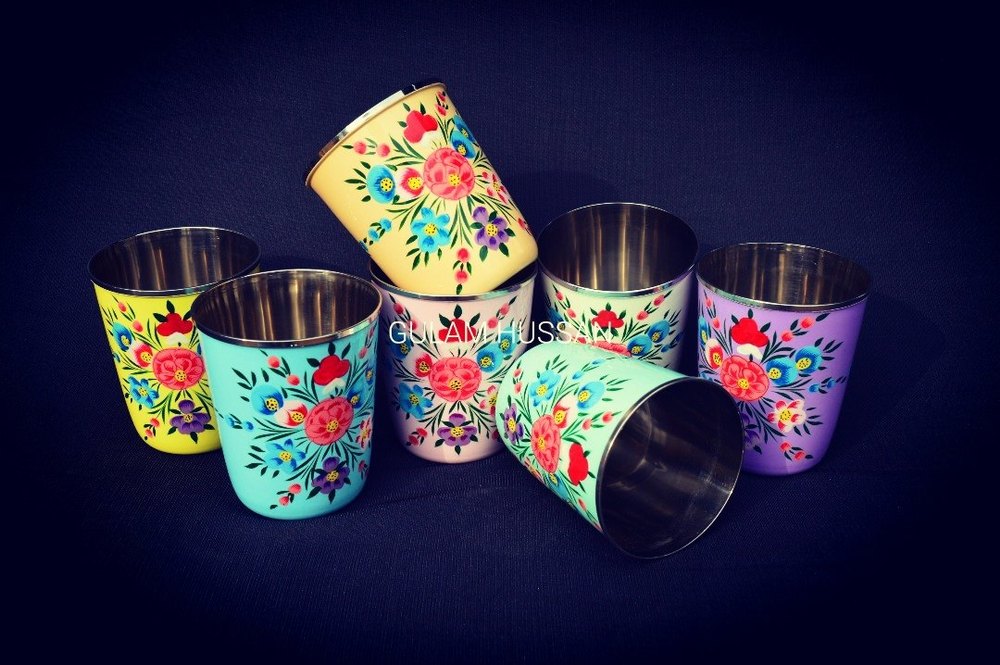 Stainless Steel Hand Painted Tumblers, Size: 3, Capacity: 180 Ml img