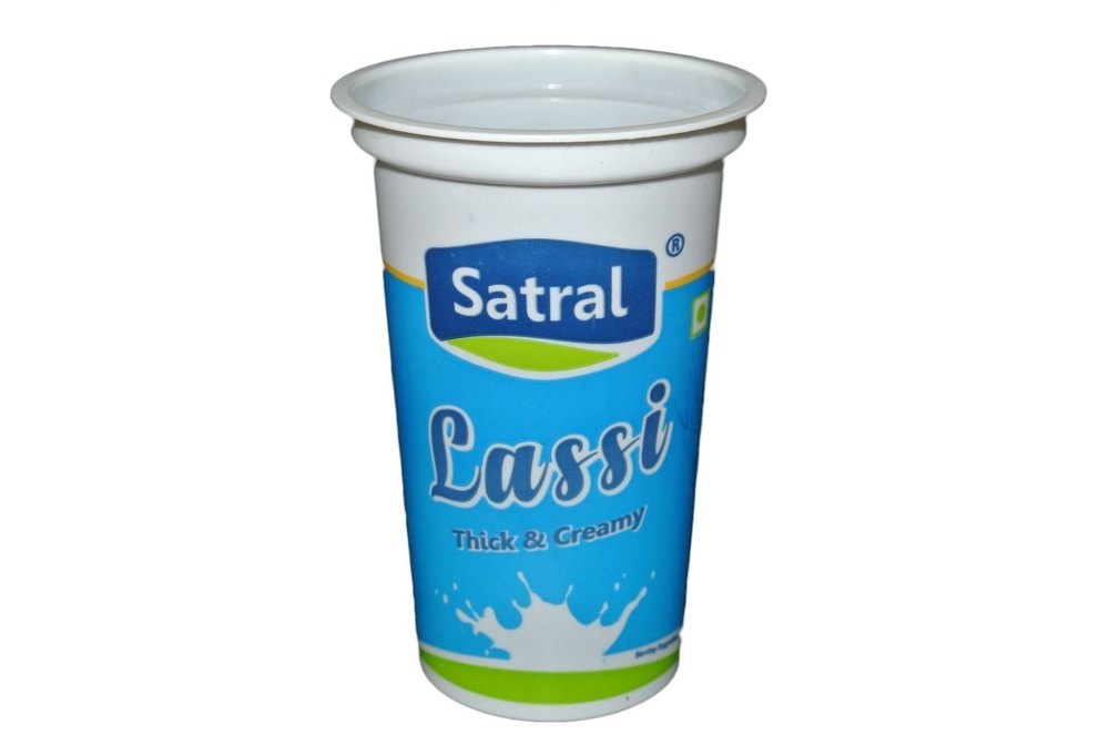 White 350ml Lassi Plastic Glass