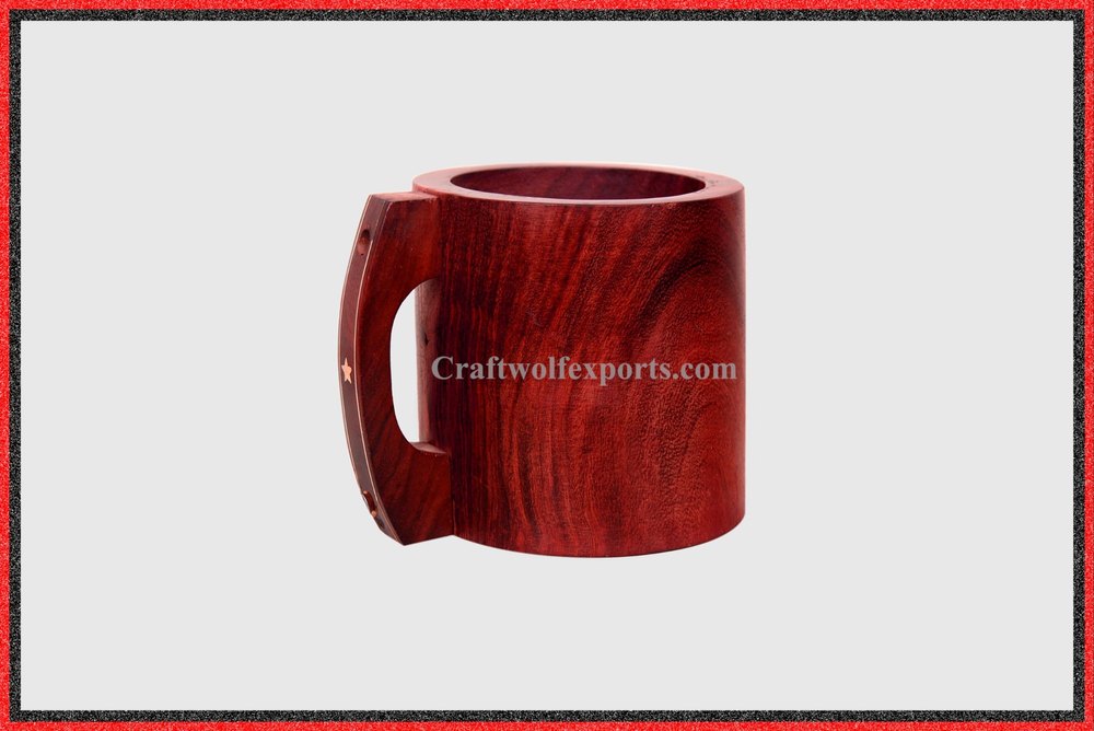 natural wood Wooden Multipurpose Cup/ Mug, Size: Dia 10.1cm, Height 10.1cm img