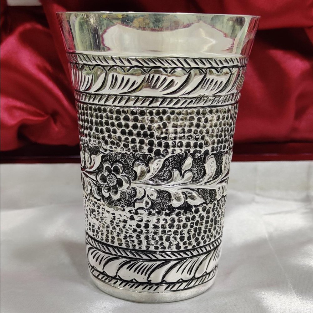 Pure Silver NAKSHI GLASSES, For Home