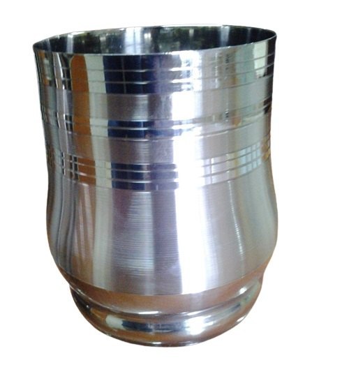 Round Stainless Steel Glass, For Home, Material Grade: 202