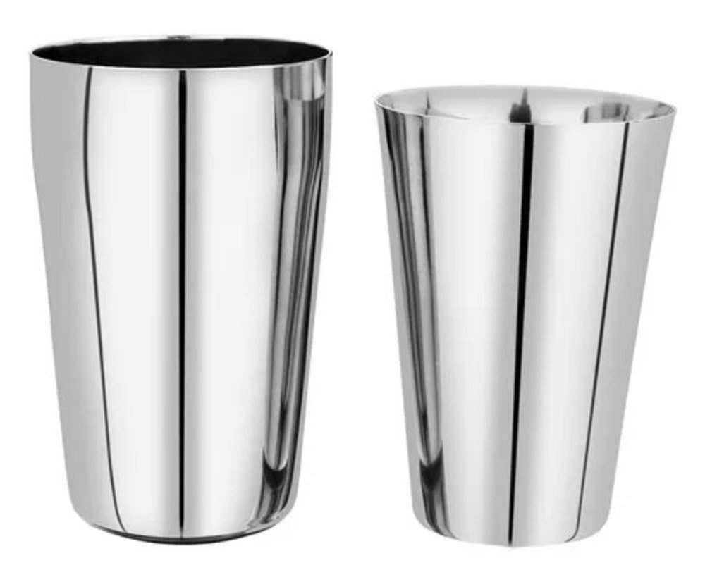 Round Silver Stainless Steel Drinking Glass, For Hotel/Restaurant