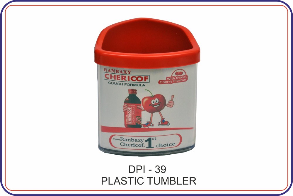 Red Plastic Photo Tumbler