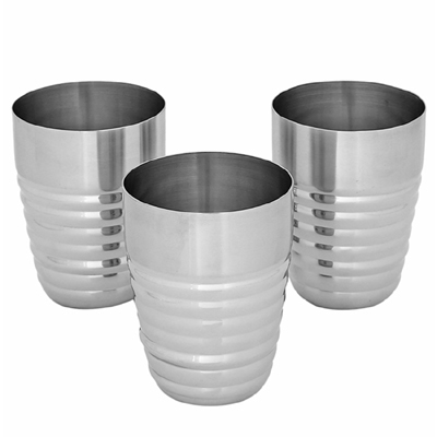 Glass Silver Premium Grade Stainless Steel Pint Cups Water Tumblers, For Hotel/Restaurant, For Home