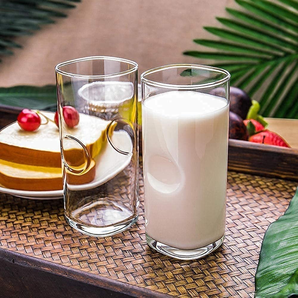 Transparent Milk Glass, For Home, Capacity: 300 ml