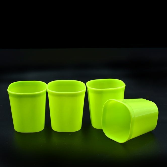 Multicolor Pack Of 4 Plastic Drinking Glass Set For Drinking Milk Water Juice, For Anyway