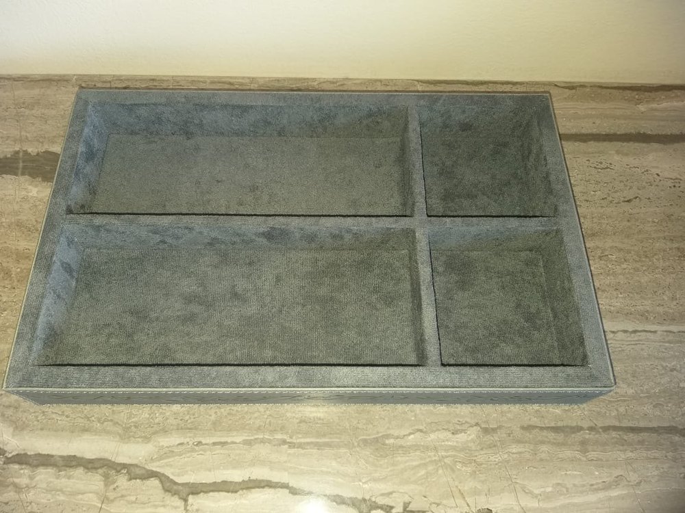 Black, Brown MDF Wood Serving Tray, For Hotel, Shape: Rectangle img