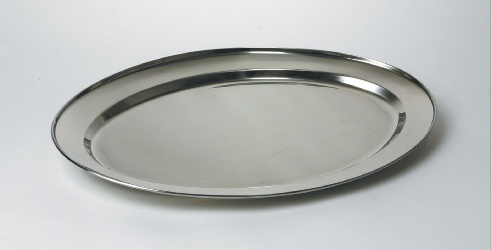 Stainless Steel Oval Tray, For Hotel/Restaurant, Size: 12inch