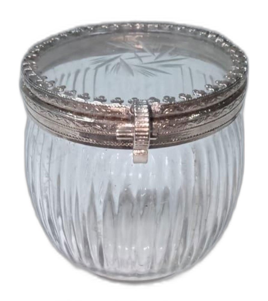 500 ML Brass glass dry fruit jar, For Kitchen Storage