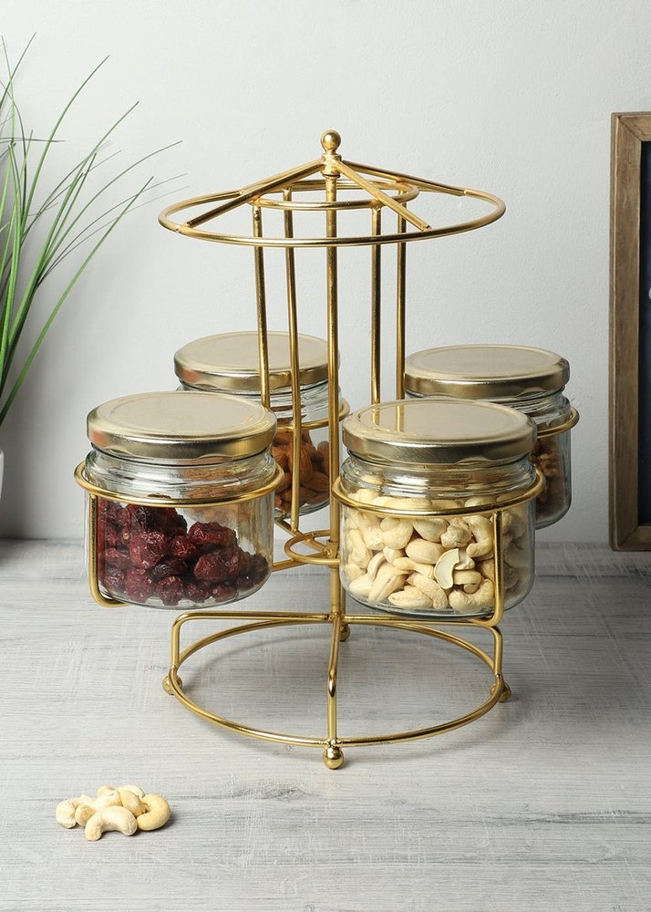 merry gold round dry fruits trays