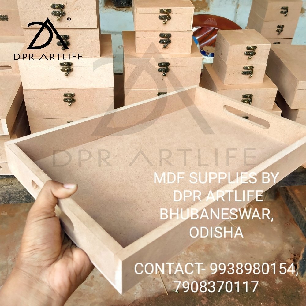 Natural finish MDF trays