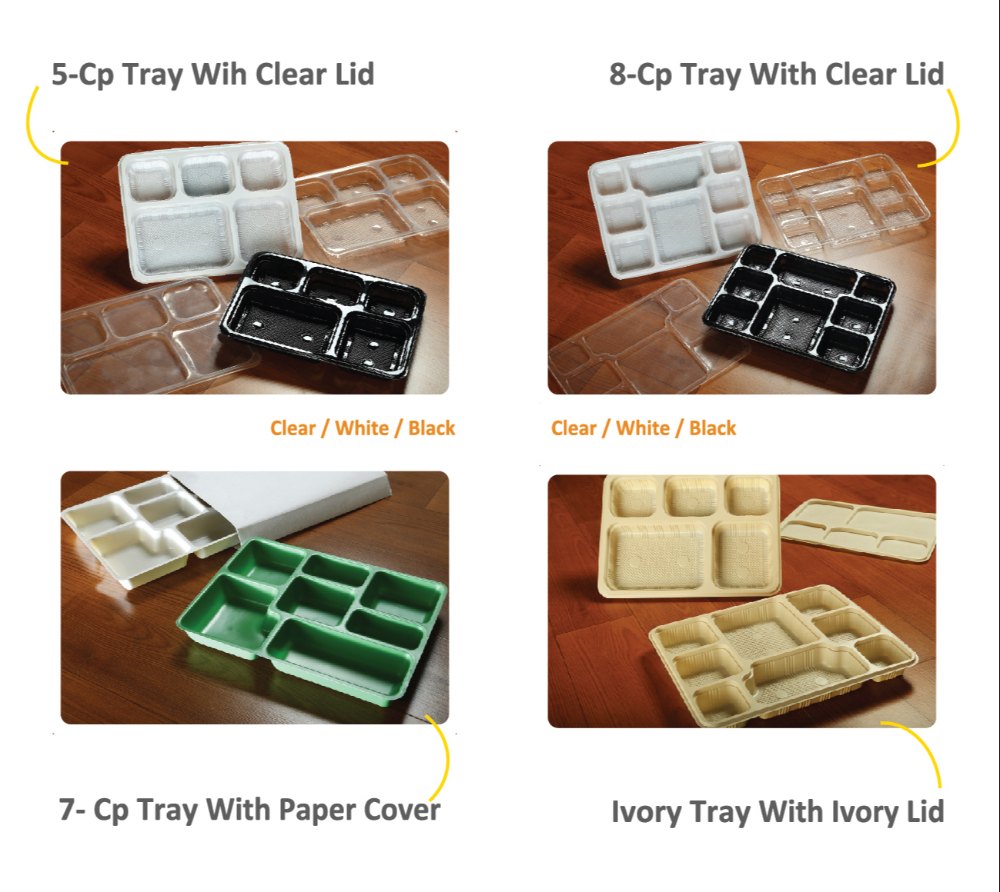 Plastic Disposable Meal Tray img