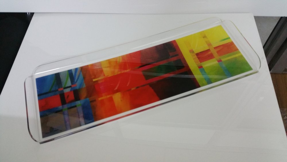 Printed Acrylic Serving Trays, For Restaurant, Shape: Rectangle