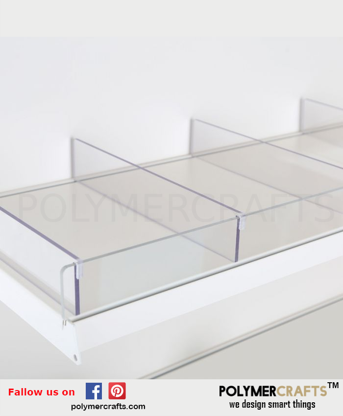 3\' Shelves Acrylic Shelf Risers, Assembled by Company at Site, Size: Sml