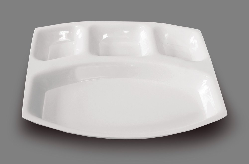 White Rectangular Acrylic Lunch Plates, For Hotel