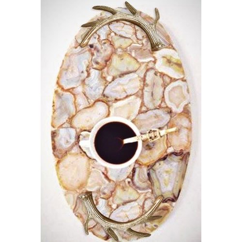 Agate Serving Tray, Shape: Oval