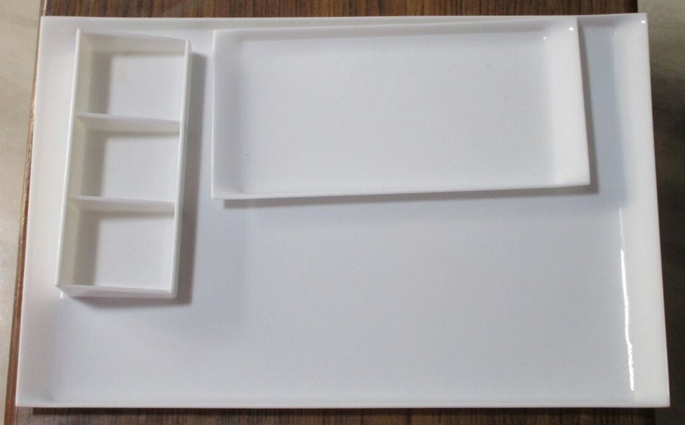Acrylic Breakfast Serving Tray Set, For Hotel, Shape: Rectangle