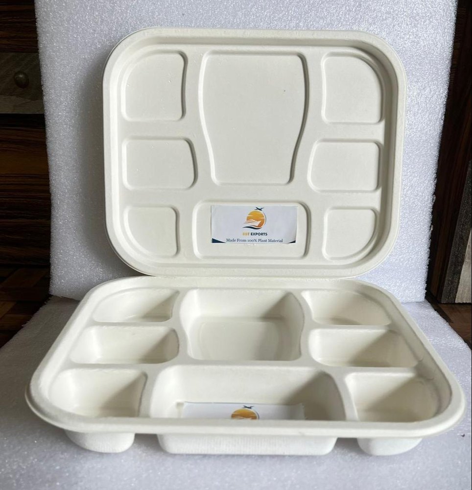 www.rbtexports.com White Bagasse Compartment Plate, For Restaurant