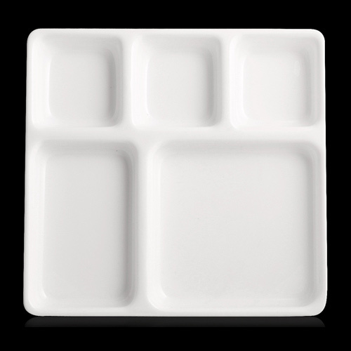 Acrylic White Meal Dinner Plates, For Hotel, Size: 15x15 Inch