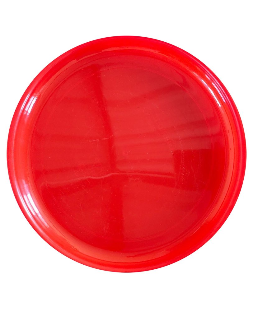 10inch Red Round Plastic Plate