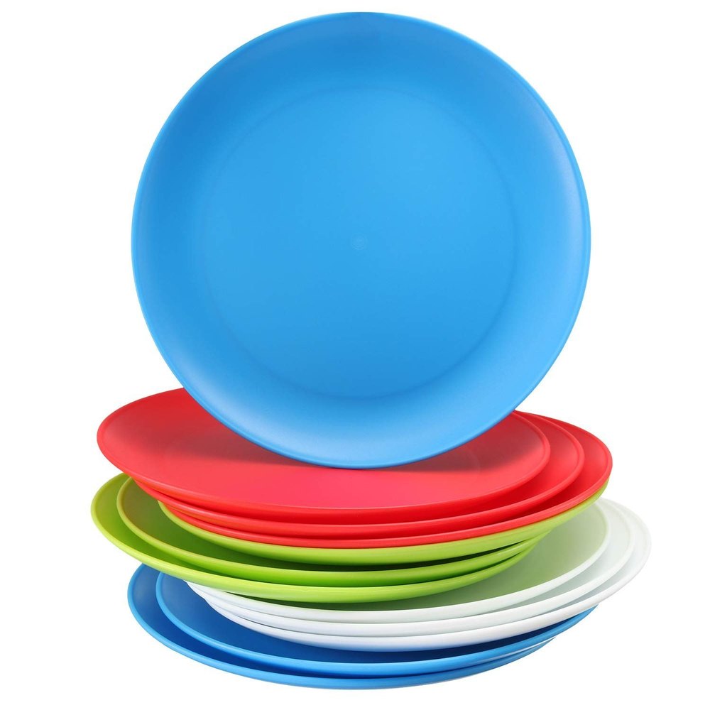 Blue Plain 12 Inch Plastic Plate For Food, For Hotel