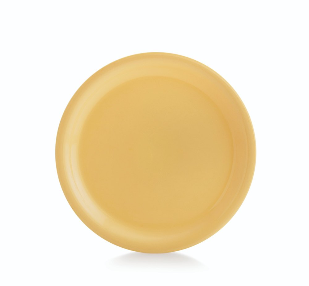 White/Yellow/Brown/Black Plain Enrich Plastic Round Buffet Plate 11 Inch (5mm) (DP 275)