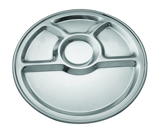5 Compartment Round Plate