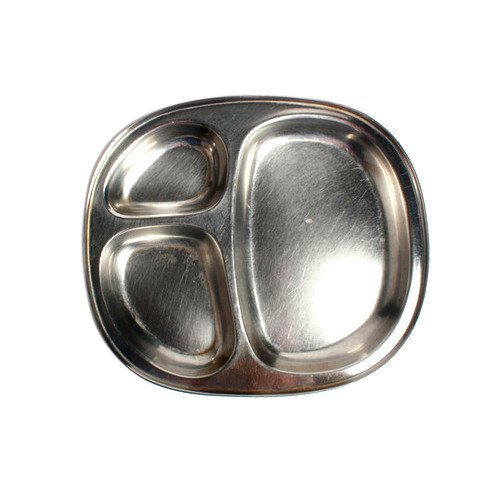 Stainless Steel Compartment Dinner Plate For Restaurant
