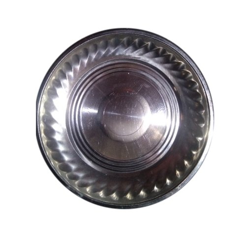 Round Stainless Steel Serving Plate, For Home, Size: 12\'\'