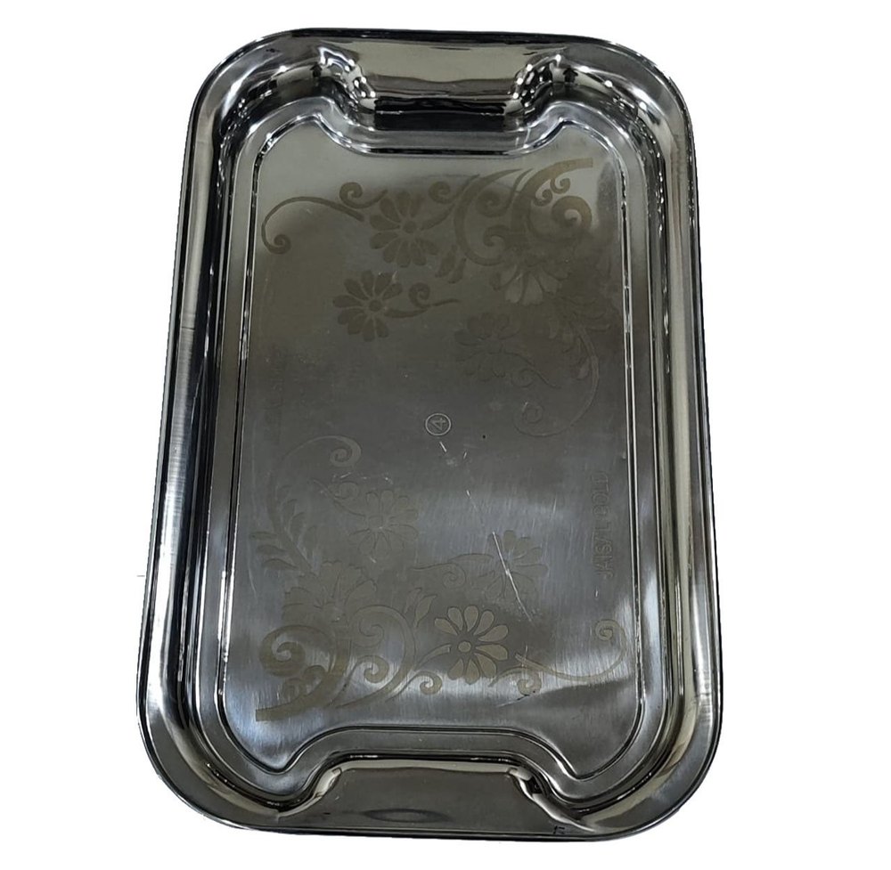 Stainless Steel Serving Tray, For Home, Mirror Finish img