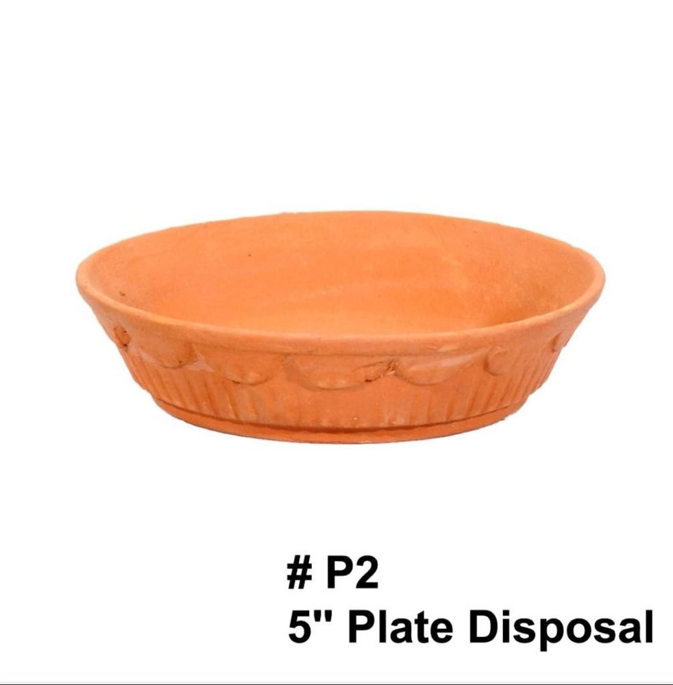 Red Round P2 Plate, For Home