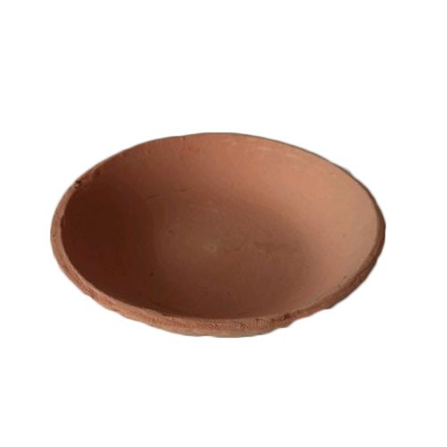 Brown Plain Terracotta Plate, Shape: Round img