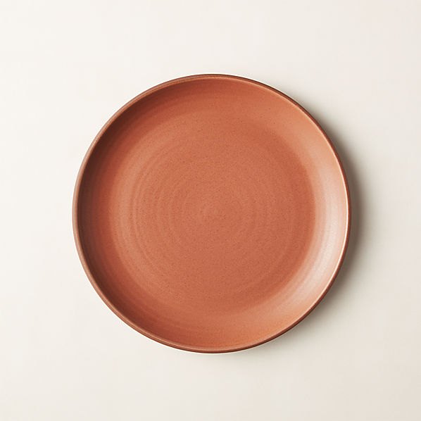 Reddish Brown Plain Terracotta Clay Dinner Plate, Size: 10 Inch
