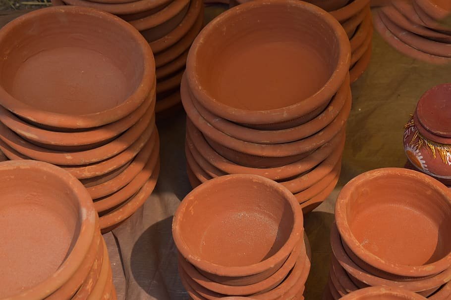 Brown Terracotta Clay Plate 5 Inches P2, For Hotel