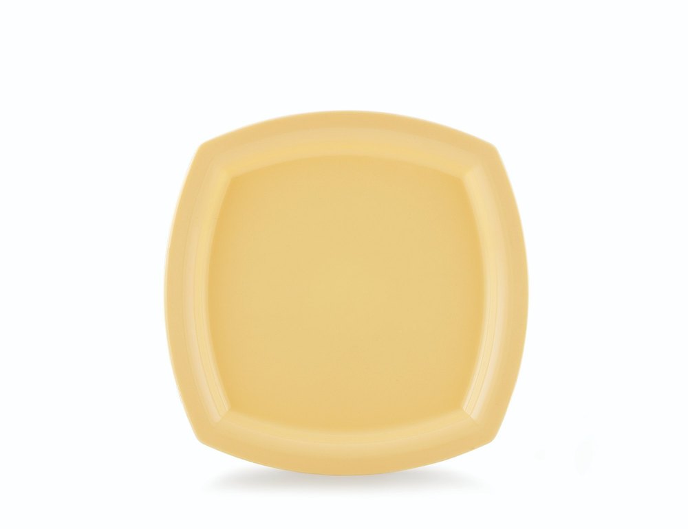 Plastic White Enrich Square Chesse Plate 7 inch (CP 188)