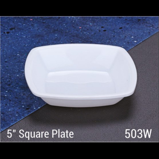 Plastic White Square Plate for Home
